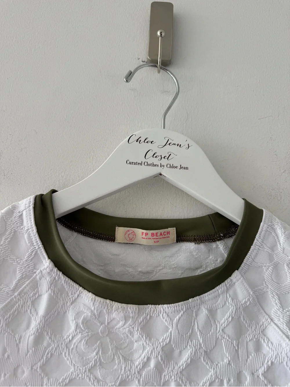 FREE PEOPLE Sonny Jacquard Crop Tee S